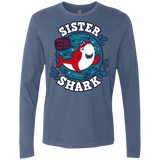 T-Shirts Indigo / S Shark Family trazo - Sister Men's Premium Long Sleeve