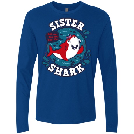 T-Shirts Royal / S Shark Family trazo - Sister Men's Premium Long Sleeve