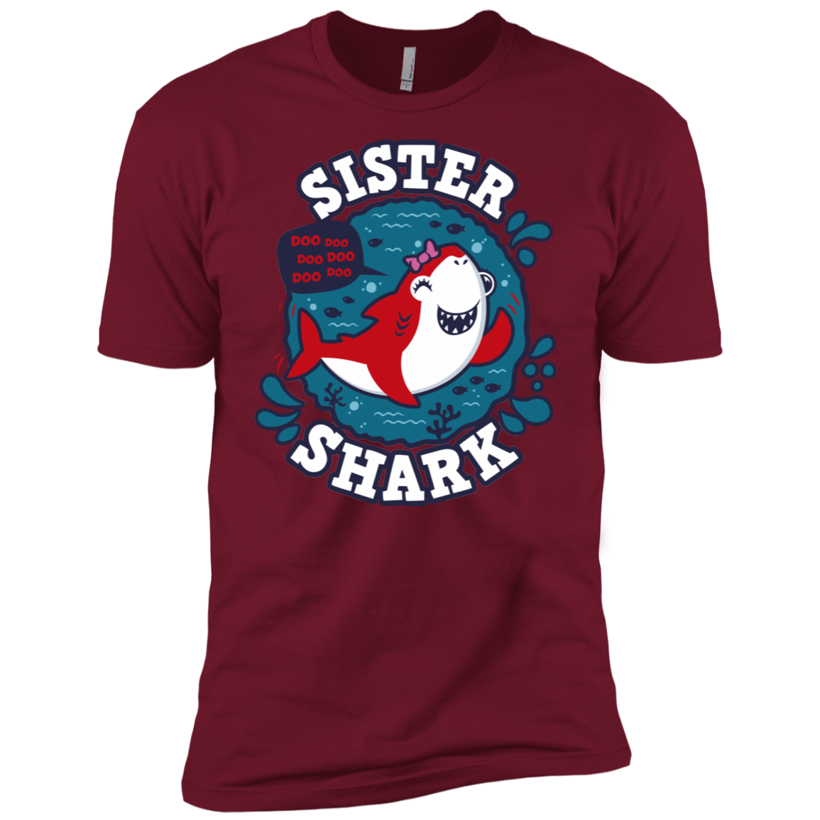 T-Shirts Cardinal / X-Small Shark Family trazo - Sister Men's Premium T-Shirt