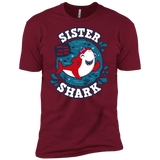 T-Shirts Cardinal / X-Small Shark Family trazo - Sister Men's Premium T-Shirt