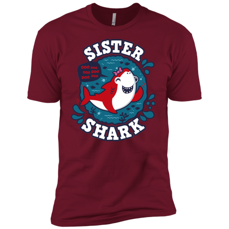 T-Shirts Cardinal / X-Small Shark Family trazo - Sister Men's Premium T-Shirt