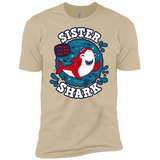 T-Shirts Sand / X-Small Shark Family trazo - Sister Men's Premium T-Shirt