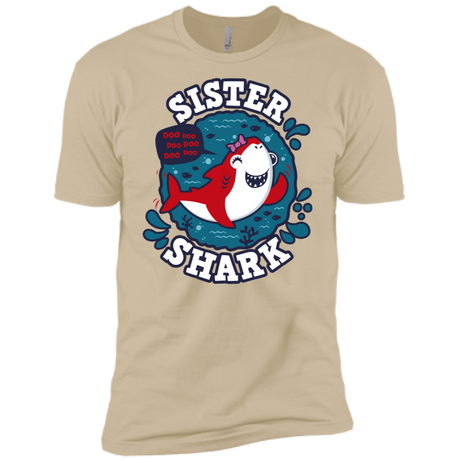 T-Shirts Sand / X-Small Shark Family trazo - Sister Men's Premium T-Shirt