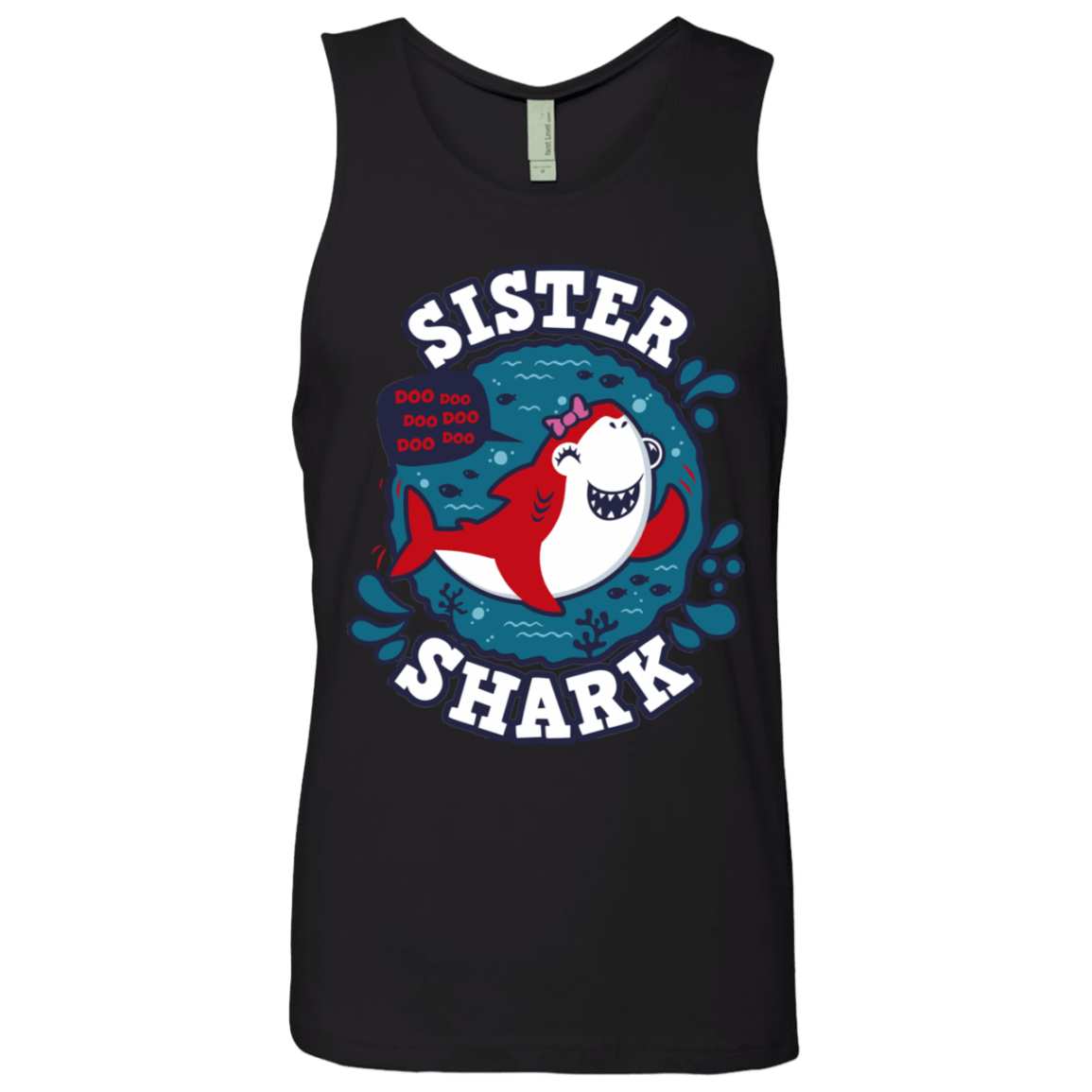 T-Shirts Black / S Shark Family trazo - Sister Men's Premium Tank Top