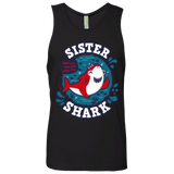 T-Shirts Black / S Shark Family trazo - Sister Men's Premium Tank Top