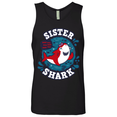 T-Shirts Black / S Shark Family trazo - Sister Men's Premium Tank Top