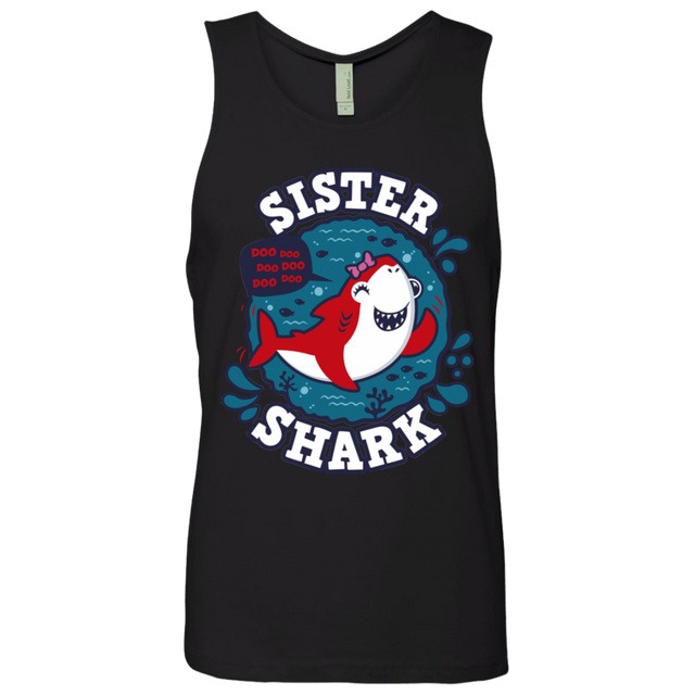 T-Shirts Black / S Shark Family trazo - Sister Men's Premium Tank Top