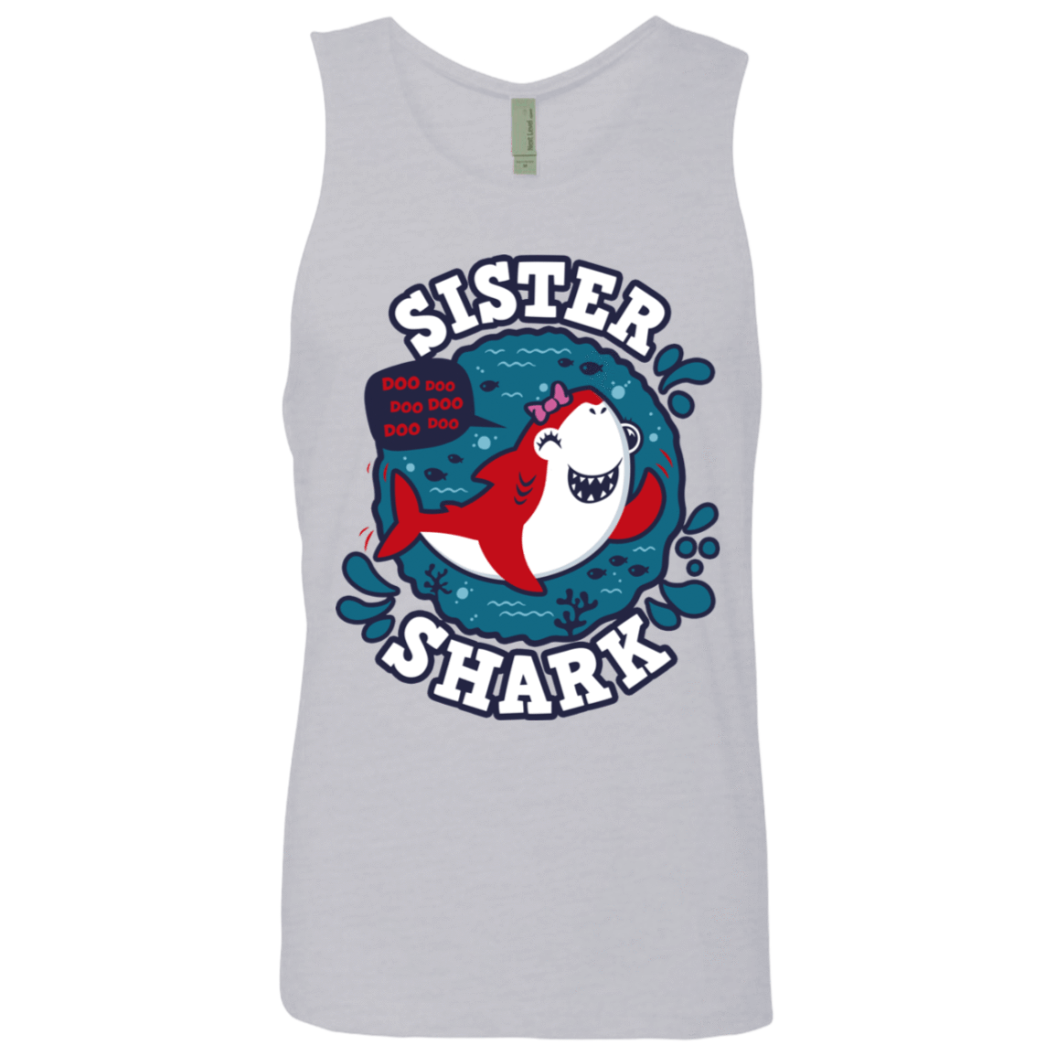 T-Shirts Heather Grey / S Shark Family trazo - Sister Men's Premium Tank Top