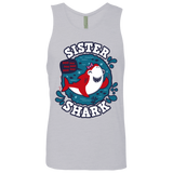 T-Shirts Heather Grey / S Shark Family trazo - Sister Men's Premium Tank Top