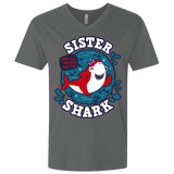 T-Shirts Heavy Metal / X-Small Shark Family trazo - Sister Men's Premium V-Neck