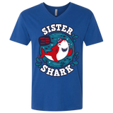 T-Shirts Royal / X-Small Shark Family trazo - Sister Men's Premium V-Neck