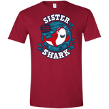 T-Shirts Cardinal Red / S Shark Family trazo - Sister Men's Semi-Fitted Softstyle