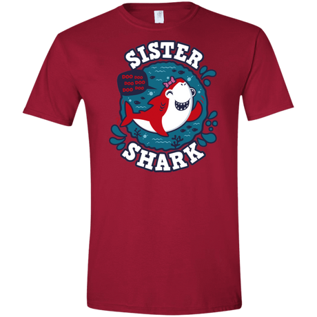 T-Shirts Cardinal Red / S Shark Family trazo - Sister Men's Semi-Fitted Softstyle