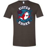T-Shirts Dark Chocolate / S Shark Family trazo - Sister Men's Semi-Fitted Softstyle