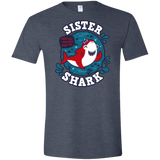 T-Shirts Heather Navy / S Shark Family trazo - Sister Men's Semi-Fitted Softstyle