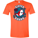 T-Shirts Orange / S Shark Family trazo - Sister Men's Semi-Fitted Softstyle