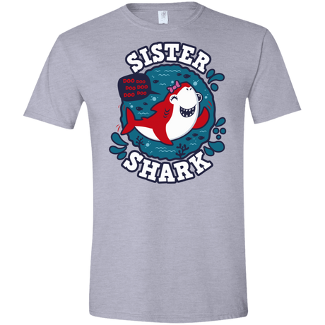 T-Shirts Sport Grey / X-Small Shark Family trazo - Sister Men's Semi-Fitted Softstyle