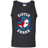 T-Shirts Black / S Shark Family trazo - Sister Men's Tank Top