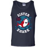 T-Shirts Navy / S Shark Family trazo - Sister Men's Tank Top