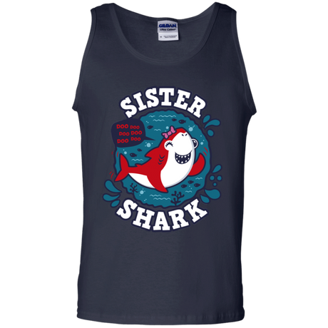 T-Shirts Navy / S Shark Family trazo - Sister Men's Tank Top