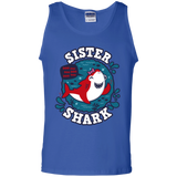 T-Shirts Royal / S Shark Family trazo - Sister Men's Tank Top