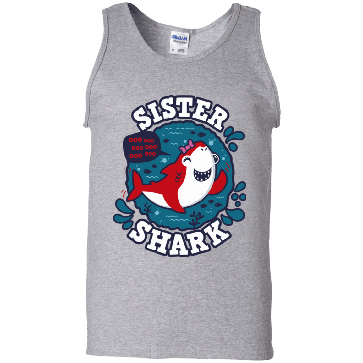 T-Shirts Sport Grey / S Shark Family trazo - Sister Men's Tank Top