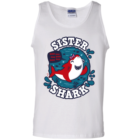 T-Shirts White / S Shark Family trazo - Sister Men's Tank Top