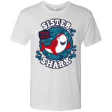T-Shirts Heather White / S Shark Family trazo - Sister Men's Triblend T-Shirt