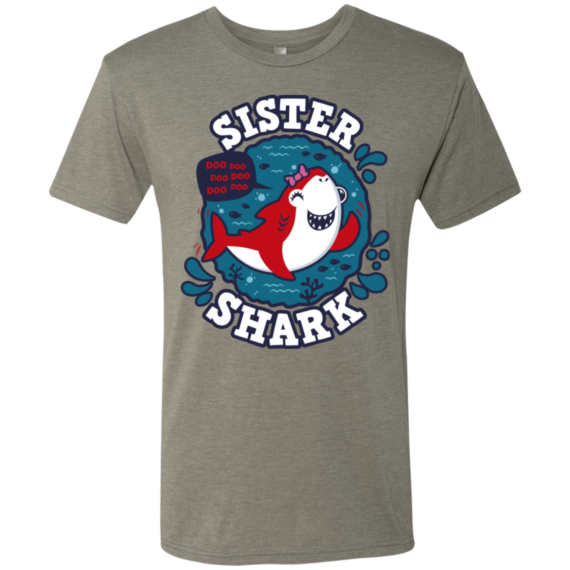 T-Shirts Venetian Grey / S Shark Family trazo - Sister Men's Triblend T-Shirt