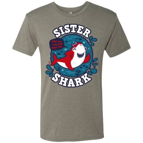 T-Shirts Venetian Grey / S Shark Family trazo - Sister Men's Triblend T-Shirt