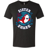 T-Shirts Vintage Black / S Shark Family trazo - Sister Men's Triblend T-Shirt