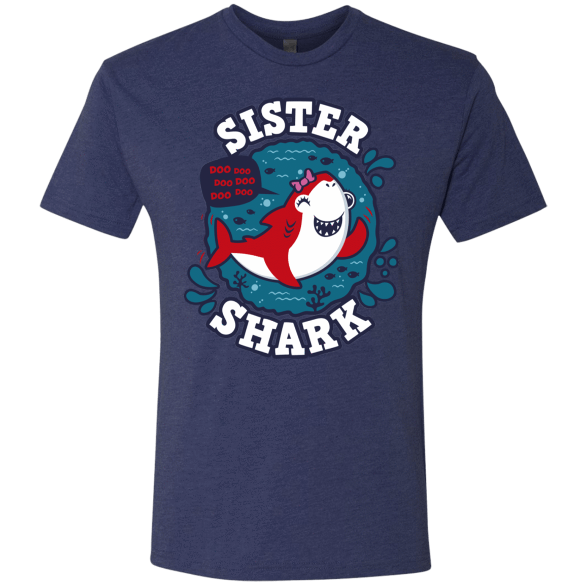 T-Shirts Vintage Navy / S Shark Family trazo - Sister Men's Triblend T-Shirt