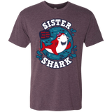 T-Shirts Vintage Purple / S Shark Family trazo - Sister Men's Triblend T-Shirt