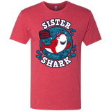 T-Shirts Vintage Red / S Shark Family trazo - Sister Men's Triblend T-Shirt