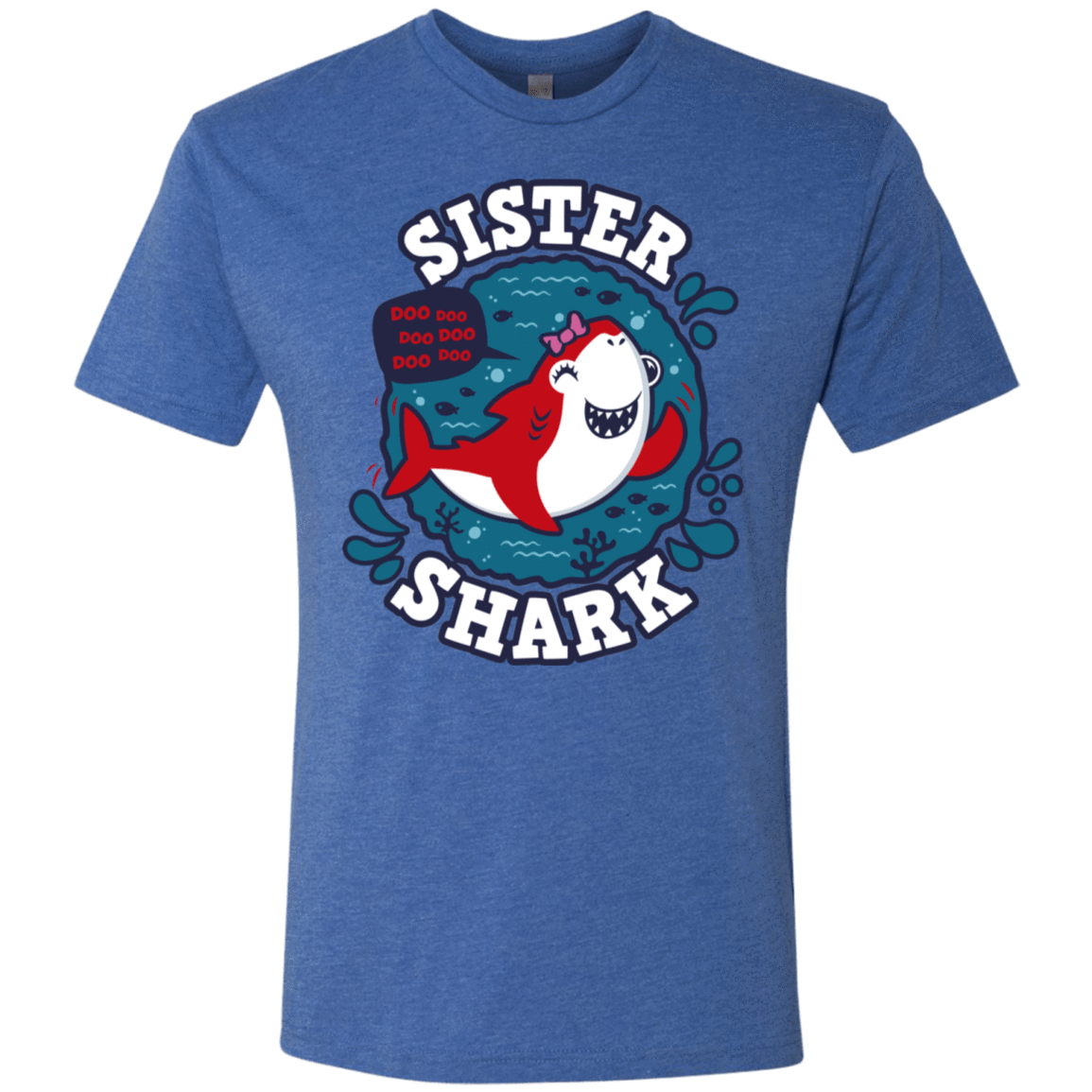 T-Shirts Vintage Royal / S Shark Family trazo - Sister Men's Triblend T-Shirt
