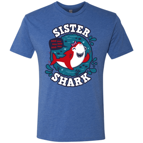 T-Shirts Vintage Royal / S Shark Family trazo - Sister Men's Triblend T-Shirt