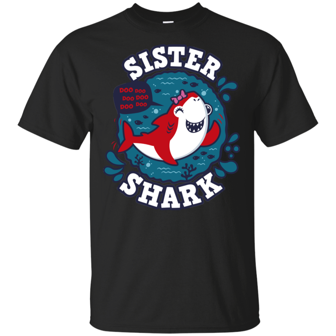 T-Shirts Black / S Shark Family trazo - Sister T-Shirt