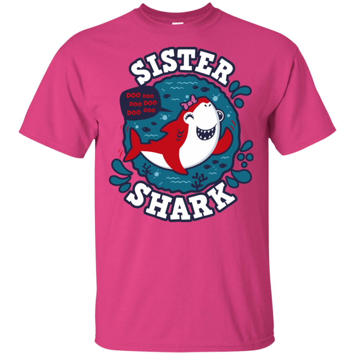 T-Shirts Heliconia / S Shark Family trazo - Sister T-Shirt