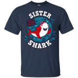 T-Shirts Navy / S Shark Family trazo - Sister T-Shirt