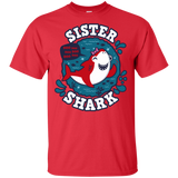T-Shirts Red / S Shark Family trazo - Sister T-Shirt