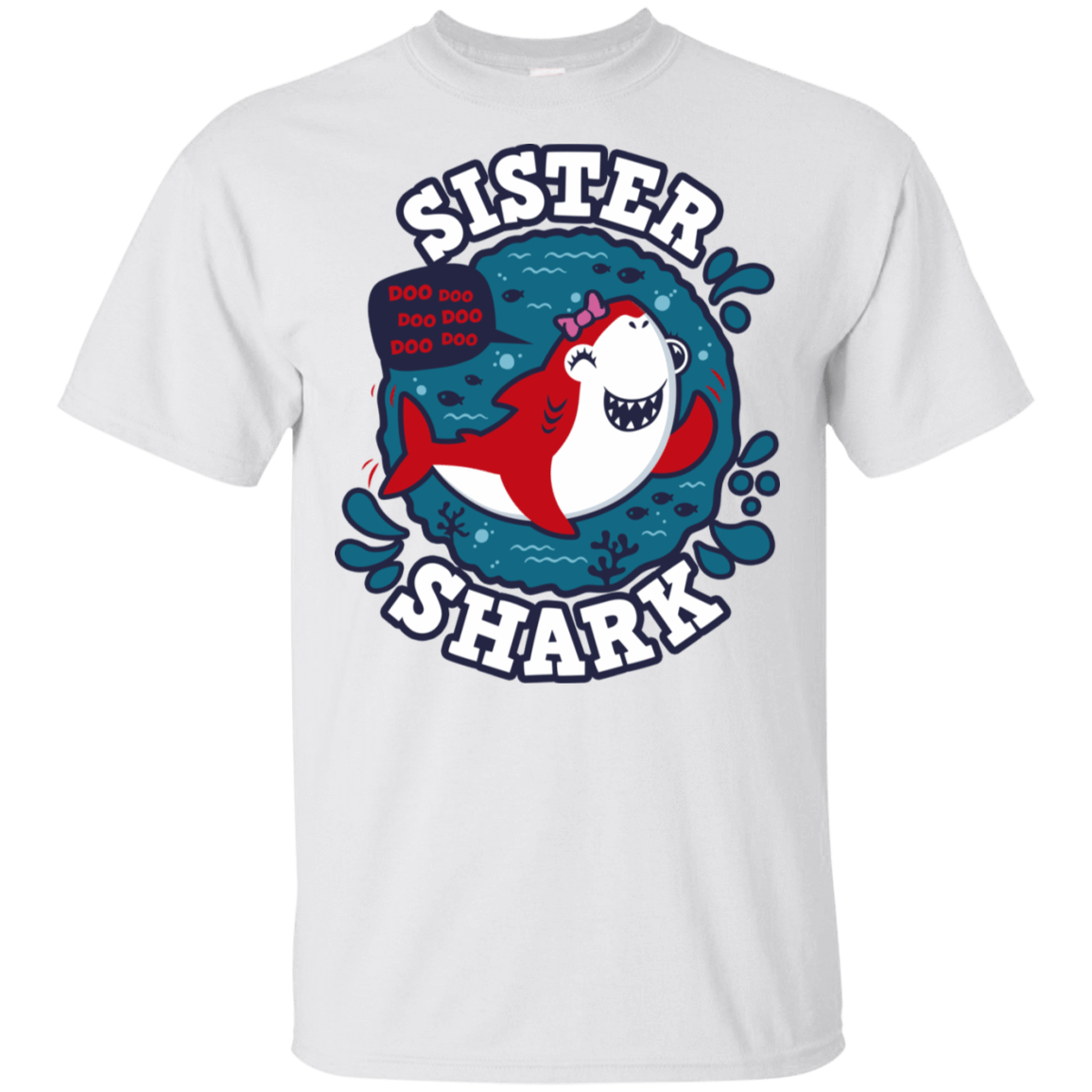 T-Shirts White / S Shark Family trazo - Sister T-Shirt