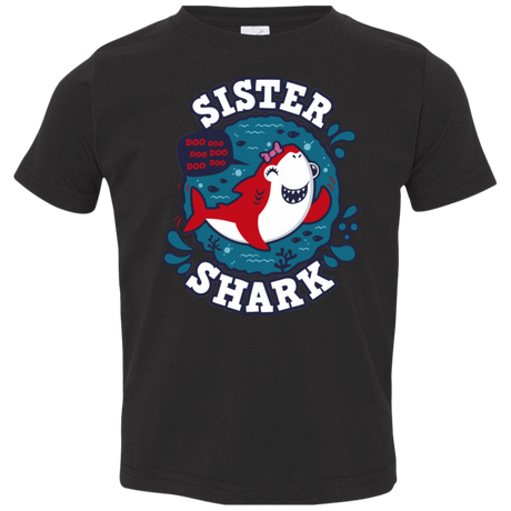 T-Shirts Black / 2T Shark Family trazo - Sister Toddler Premium T-Shirt