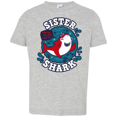 T-Shirts Heather Grey / 2T Shark Family trazo - Sister Toddler Premium T-Shirt
