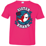 T-Shirts Hot Pink / 2T Shark Family trazo - Sister Toddler Premium T-Shirt