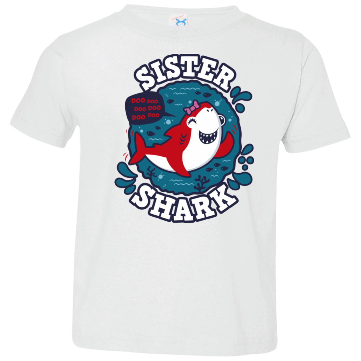 T-Shirts White / 2T Shark Family trazo - Sister Toddler Premium T-Shirt