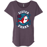 T-Shirts Vintage Purple / X-Small Shark Family trazo - Sister Triblend Dolman Sleeve