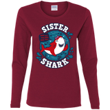 T-Shirts Cardinal / S Shark Family trazo - Sister Women's Long Sleeve T-Shirt