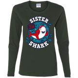 T-Shirts Forest / S Shark Family trazo - Sister Women's Long Sleeve T-Shirt