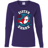 T-Shirts Purple / S Shark Family trazo - Sister Women's Long Sleeve T-Shirt