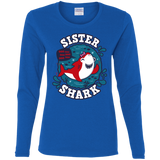 T-Shirts Royal / S Shark Family trazo - Sister Women's Long Sleeve T-Shirt